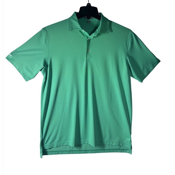 Peter Millar Summer Comfort Green Polo Shirt‎ Medium Lochinvar Logo Mens Golf - Picture 1 of 8